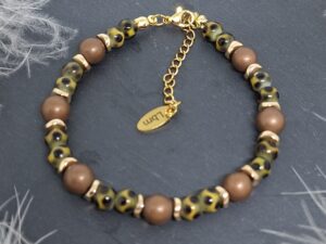 Bracelet perles de verre et acrylique