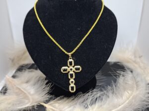 Collier Croix et Doré