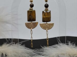 Boucles d'oreilles oeil de tigre