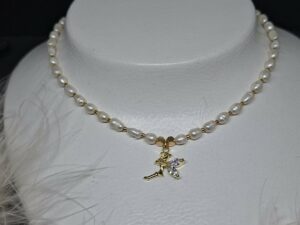 Collier Perles de Culture d'Eau Douce et Fée