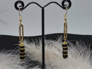 Boucles d'Oreilles Pierre de Lave