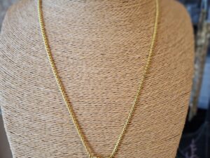 Collier Noir et Or avec Pendentif Oeil Protecteur