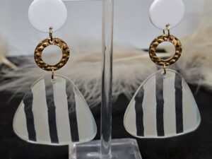 Boucles d'Oreilles Tons Blancs
